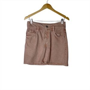 ZARA Light Pink Denim Mini Skirt Join Life 100% Cotton